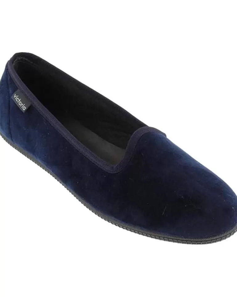 VICTORIA Bailarinas De Mujer Bailarina Oda Terciopelo 1049114 Slippers Marino Store