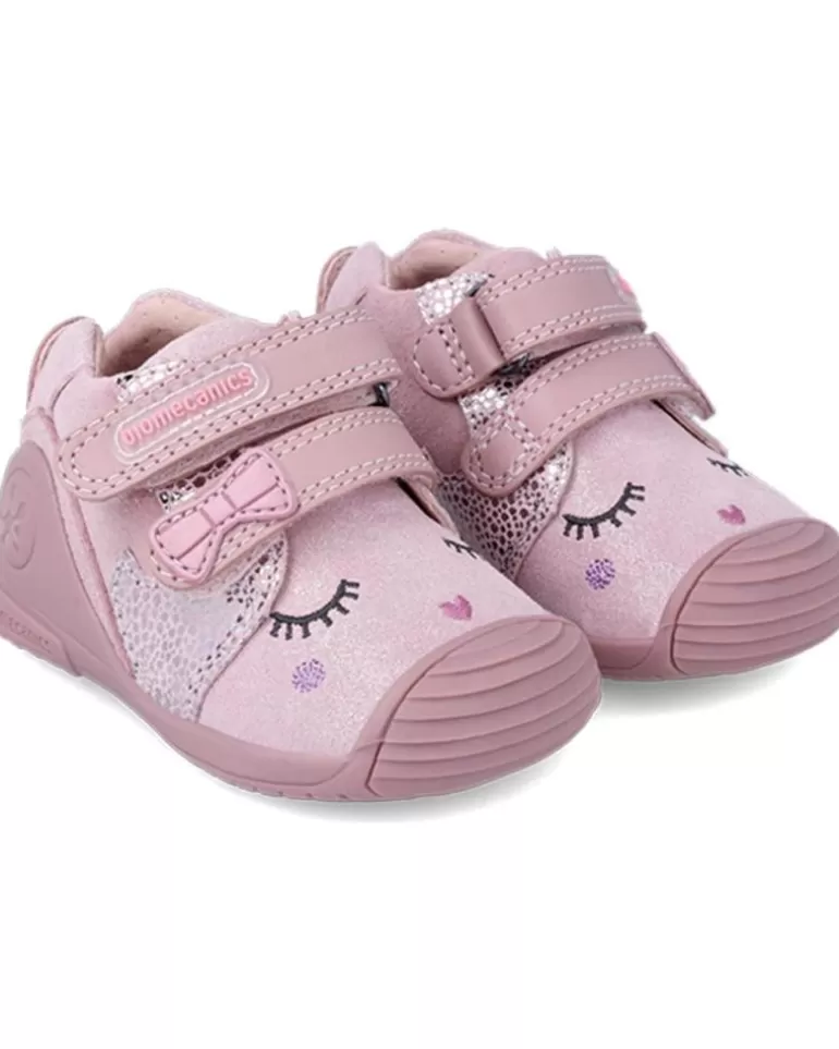 OTRAS MARCAS Bebé De Niña Botitas Con Doble Velcro Primeros Pasos Kiss Serraje Laminad Best