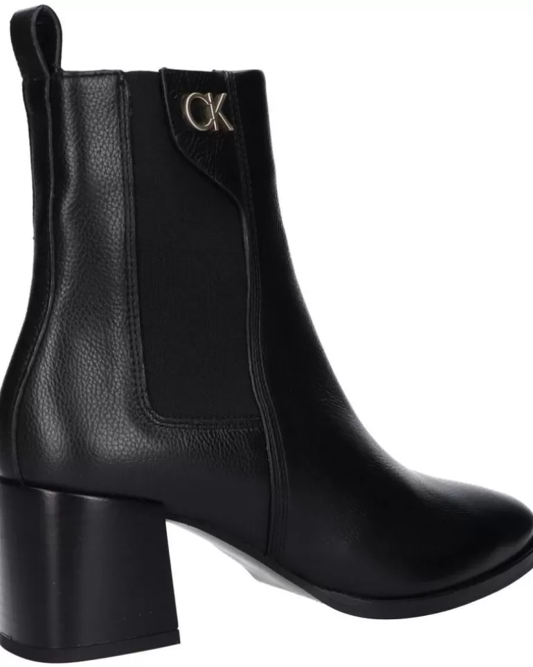CALVIN KLEIN Botas De Mujer Hw0Hw01814 Almond Chelsea Boot Beh Ck Black Cheap