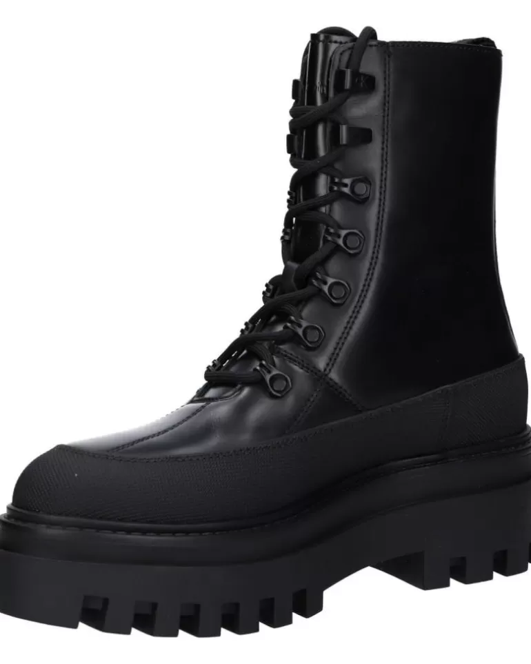 CALVIN KLEIN Botas De Mujer Yw0Yw01110 Flatform Lace Up Boot 0Gt Triple Black Discount