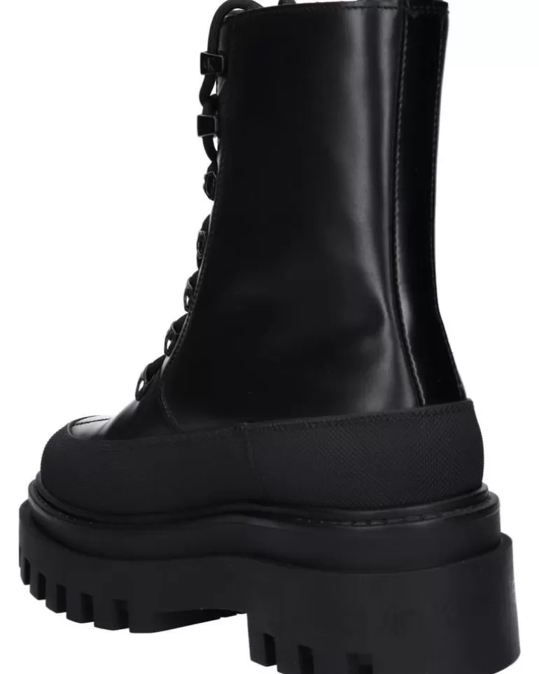 CALVIN KLEIN Botas De Mujer Yw0Yw01110 Flatform Lace Up Boot 0Gt Triple Black Discount