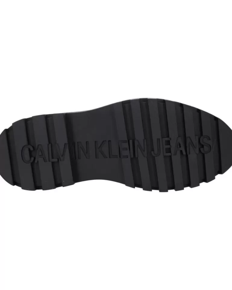 CALVIN KLEIN Botas De Mujer Yw0Yw01110 Flatform Lace Up Boot 0Gt Triple Black Discount