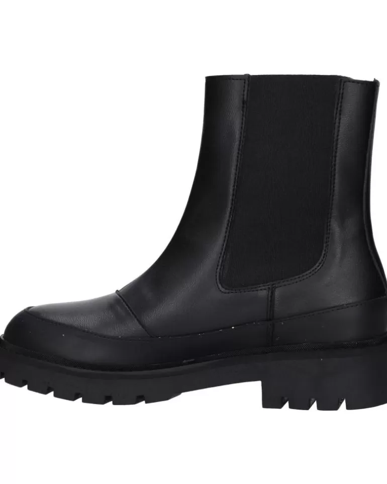CALVIN KLEIN Botas De Mujer Yw0Yw01254 Combat Mid Chelsea Boot 0Gt Triple Black Cheap