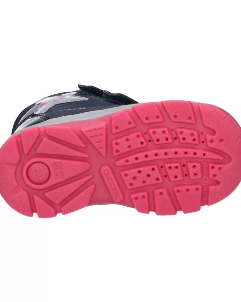 GEOX Botas De Niña B163Wa 050Fu B Flanfil Girl B Abx C4268 Navy-Fuchsia New