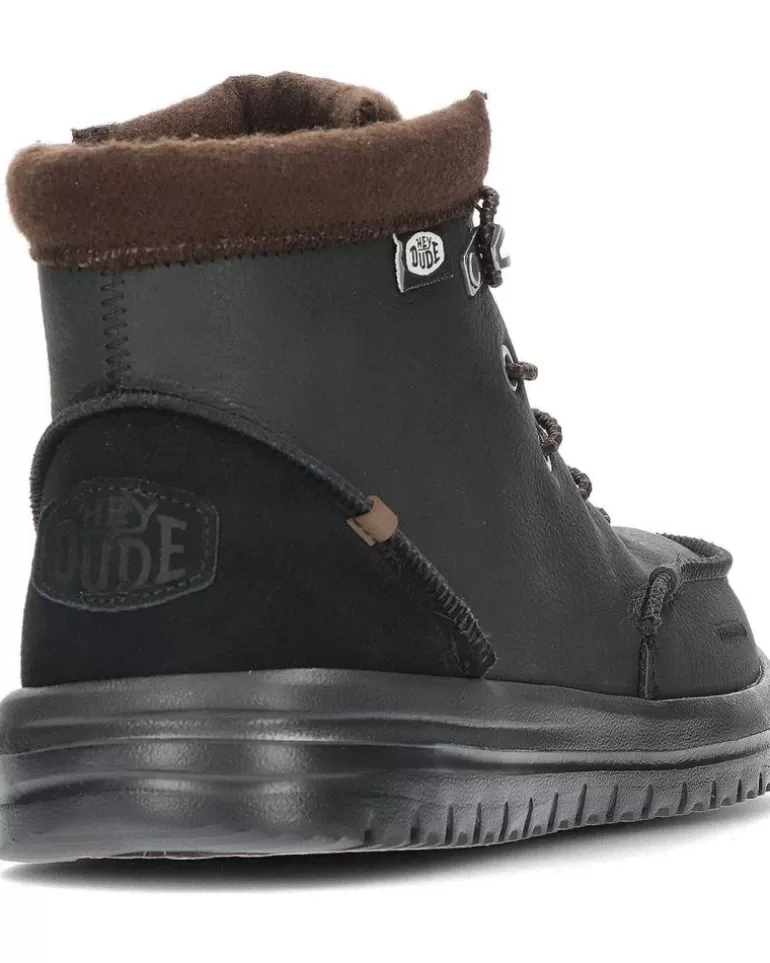 HEY DUDE Botas De Hombre Botas Dude Bradley Boot Leather 40189 Black Cheap