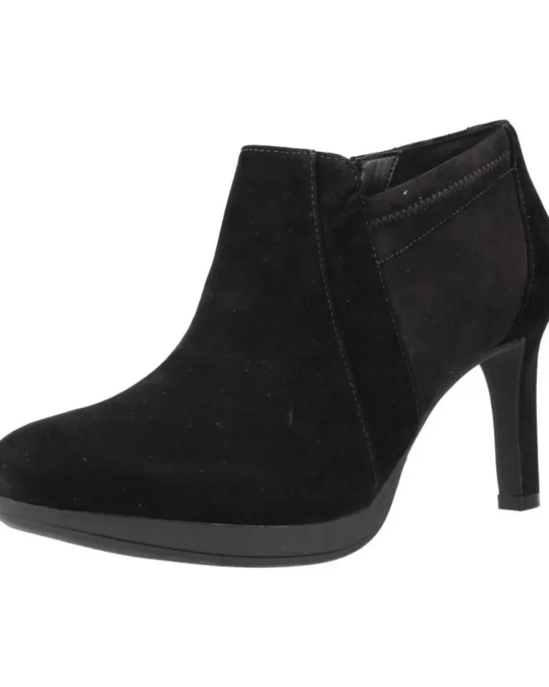 CLARKS Botines De Mujer Ambyr Hope Negro New
