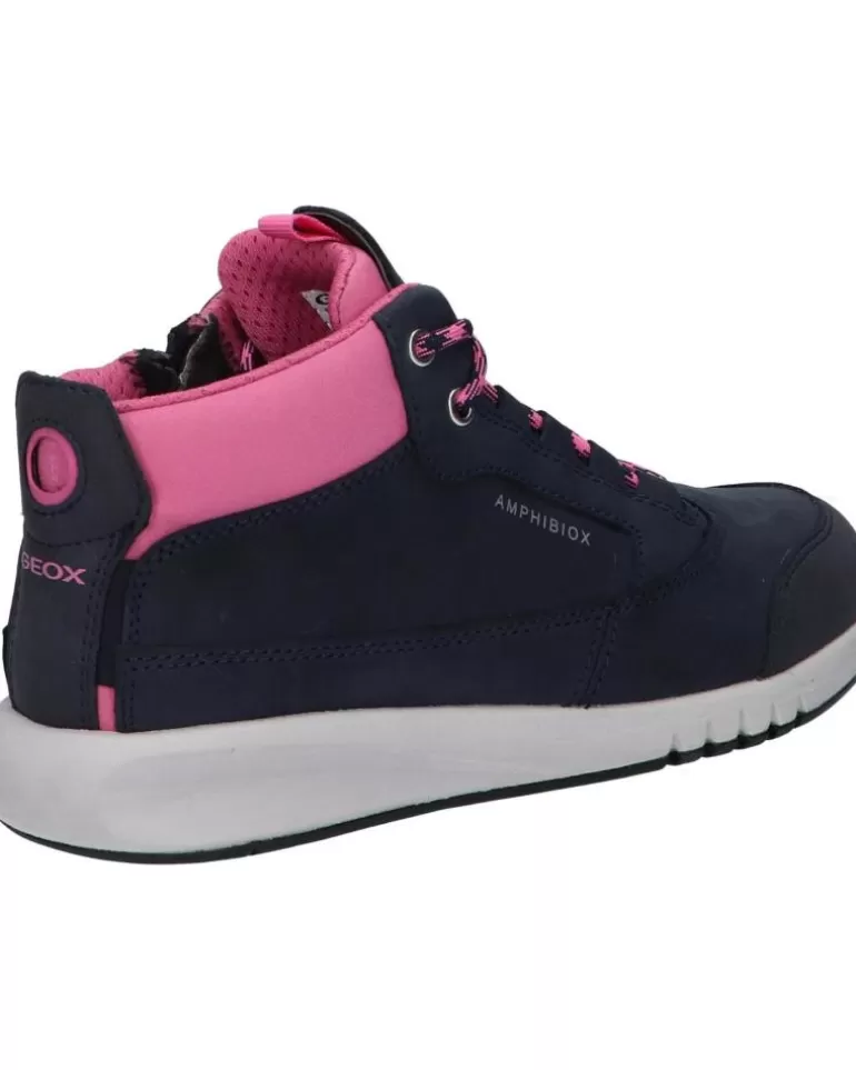 GEOX Botines De Mujer Y Niña J16Fla 0Cl11 J Aeranter Girl B Ab C4268 Navy-Fuchsia Outlet