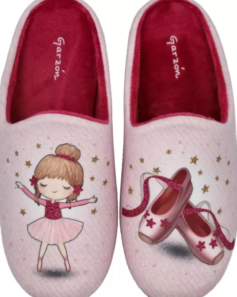 GARZON Calzado De Casa De Niña N4746-246 Zapatillas De Casa Nin Rosa New
