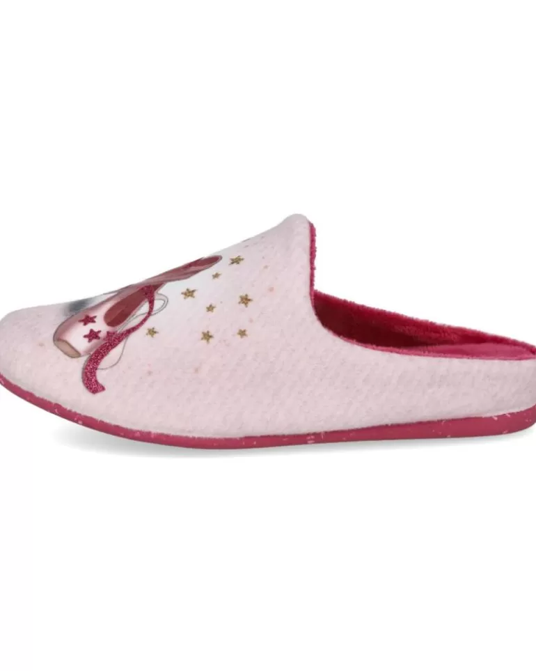 GARZON Calzado De Casa De Niña N4746-246 Zapatillas De Casa Nin Rosa New