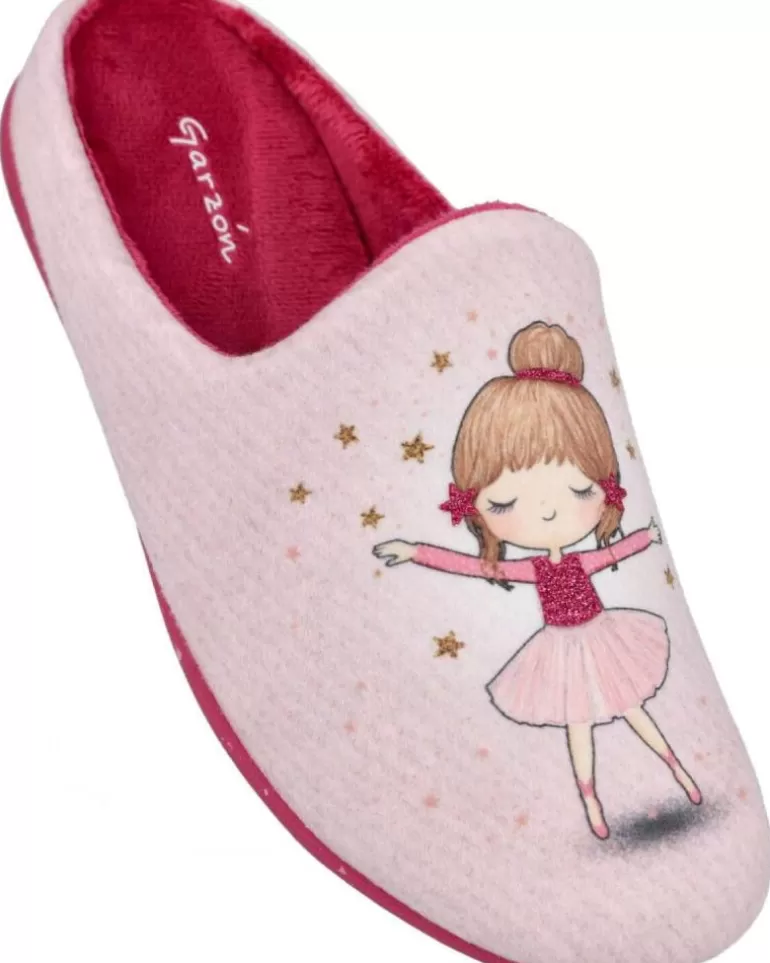 GARZON Calzado De Casa De Niña N4746-246 Zapatillas De Casa Nin Rosa New