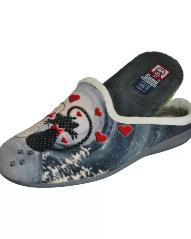 GEMA COMFORT Calzado De Casa De Mujer Gema Confort - Zapatilla Para El Hogar Plantillas Extraibl Gris Flash Sale