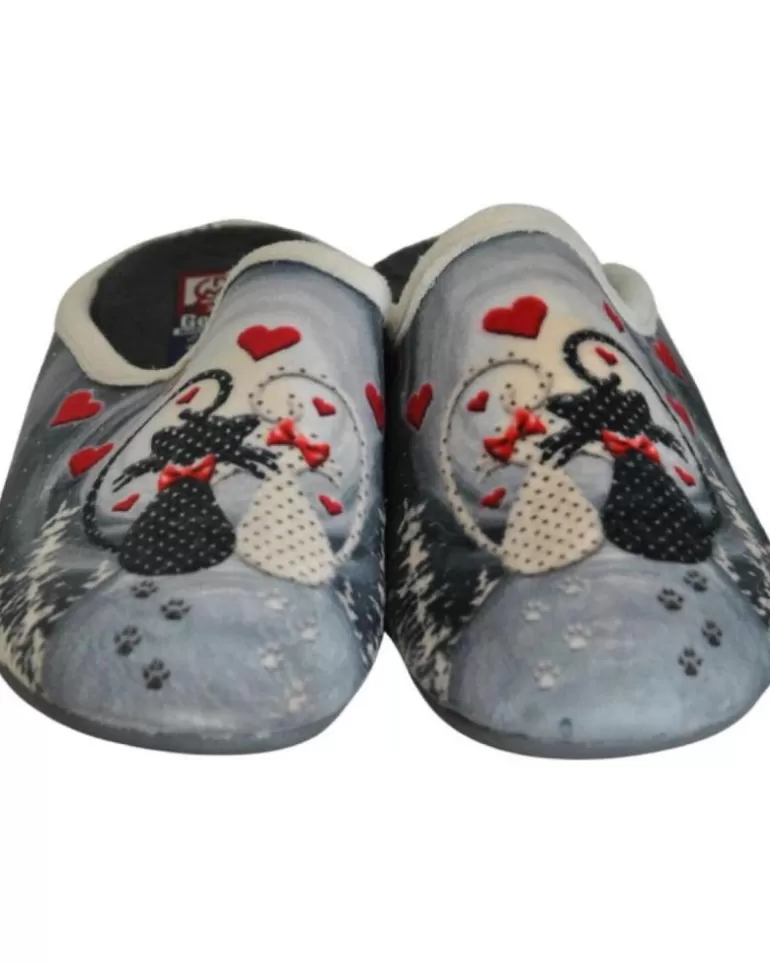GEMA COMFORT Calzado De Casa De Mujer Gema Confort - Zapatilla Para El Hogar Plantillas Extraibl Gris Flash Sale