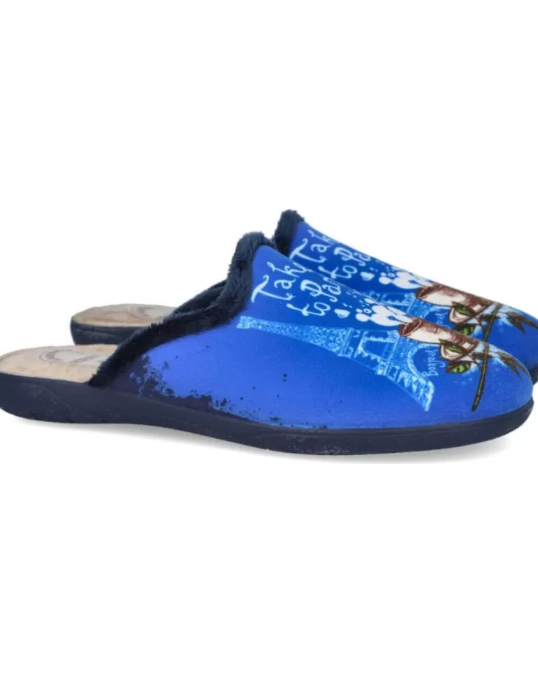 L&R SHOES Calzado De Casa L&R Shoes De Mujer Lr Shoes 315113 Zapatillas De Casa Muj Azul Clearance