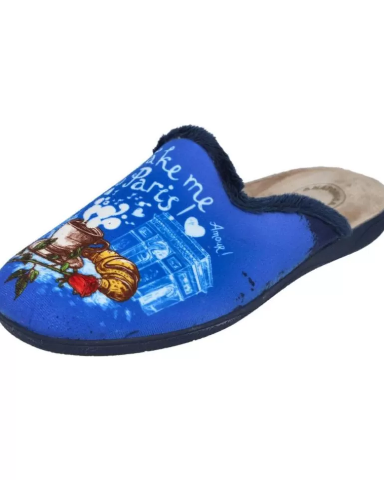 L&R SHOES Calzado De Casa L&R Shoes De Mujer Lr Shoes 315113 Zapatillas De Casa Muj Azul Clearance