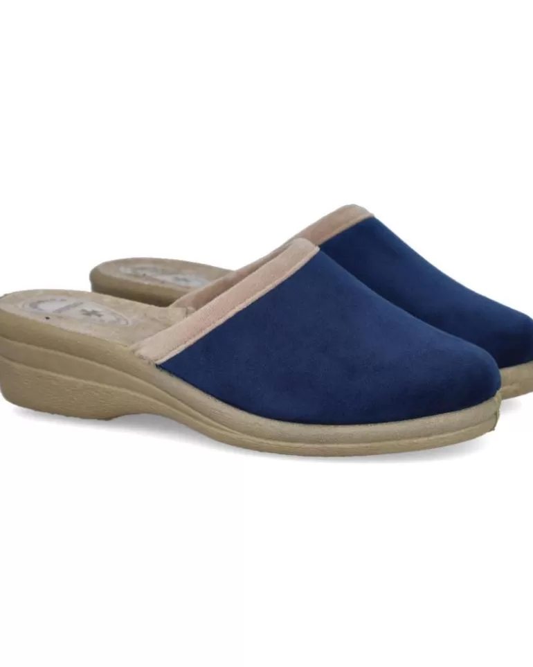 L&R SHOES Calzado De Casa L&R Shoes De Mujer Lr Shoes 66134 Zapatillas De Casa Muje Azul New