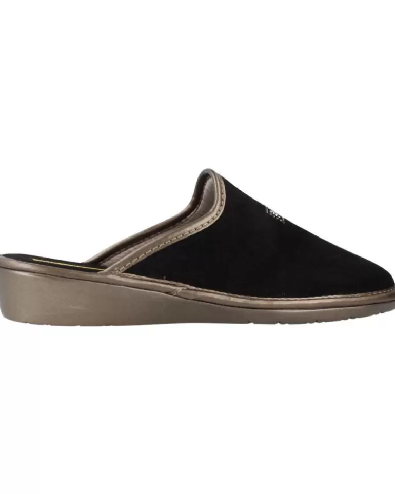 NORDIKAS Calzado De Casa De Mujer Top Line Negro Fashion