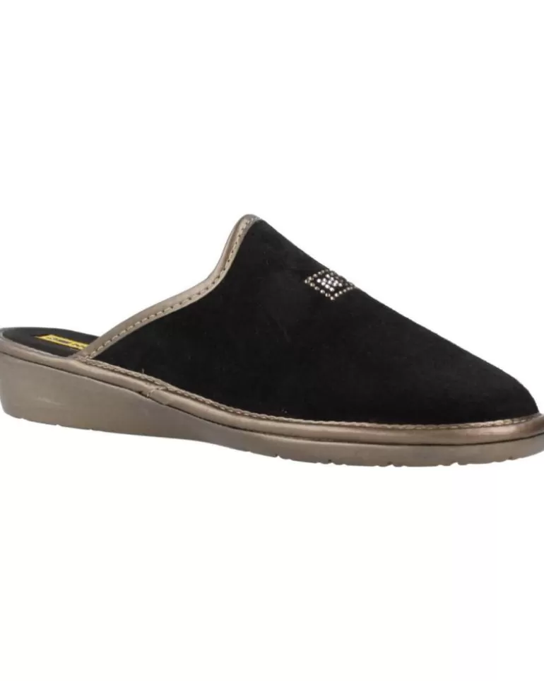 NORDIKAS Calzado De Casa De Mujer Top Line Negro Fashion