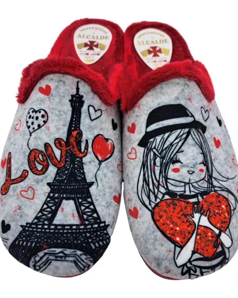 OTRAS MARCAS Calzado De Casa De Mujer Zapatilla Casa Abierta Rojo Cheap