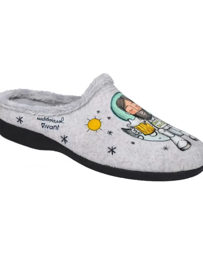 VIVANT Calzado De Casa De Hombre Cec2323001Ngr Zapatillas De Casa Gris Outlet