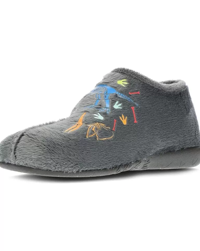 VUL-LADI Calzado De Casa De Niña Y Niño Pantuflas Vulladi 4241 Dino Gris Cheap