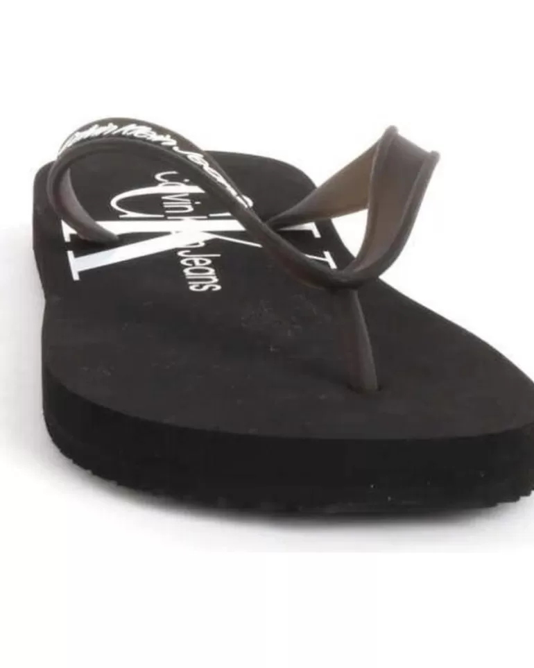 CALVIN KLEIN Chanclas De Hombre Chanclas Jeans Beach Sandal Black Shop