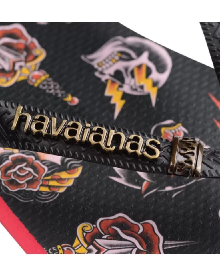 HAVAIANAS Chanclas De Hombre Y Niño Esclava 4349 Ruby Red-Black Cheap