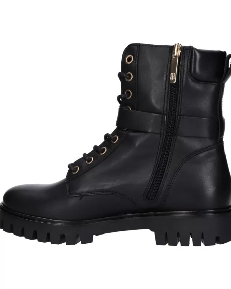 TOMMY HILFIGER De Mujer Fw0Fw06734 Buckle Lace Up Bds Black Cheap