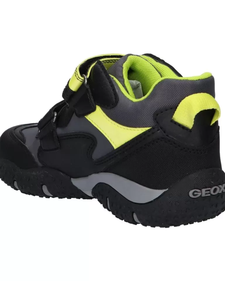 GEOX Deportivas De Mujer Y Niño J2642A 050Bu Jr Baltic Boy B Abx C0802 Black-Lime Fashion