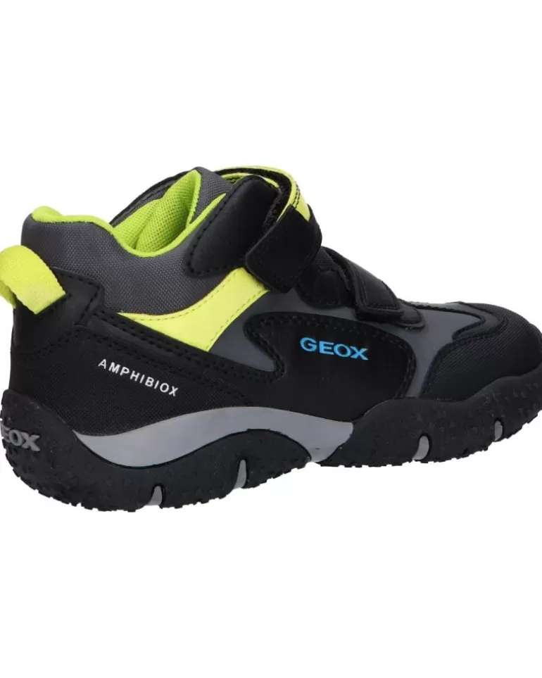 GEOX Deportivas De Mujer Y Niño J2642A 050Bu Jr Baltic Boy B Abx C0802 Black-Lime Fashion