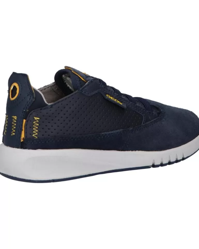 GEOX Deportivas De Mujer Y Niña J16Bna 02285 J Aeranter C0916 Navy-Ochreyellow Cheap