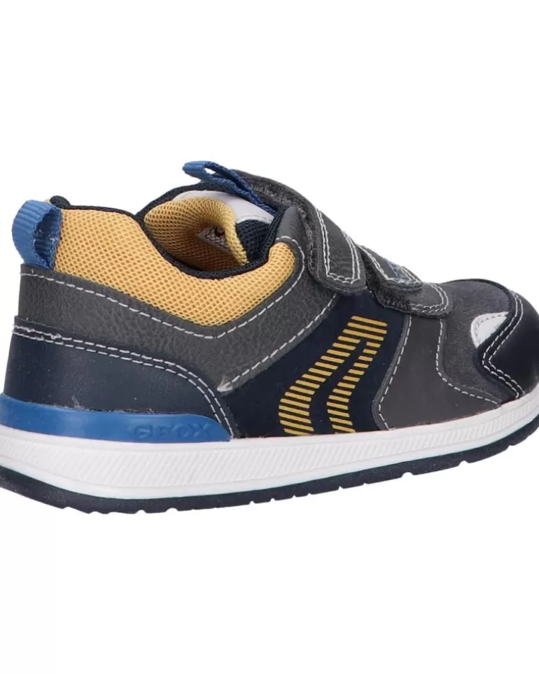 GEOX Deportivas De Niña Y Niño B150Rb 022Me B Rishon Boy C9353 Anthracite-Yellow Fashion