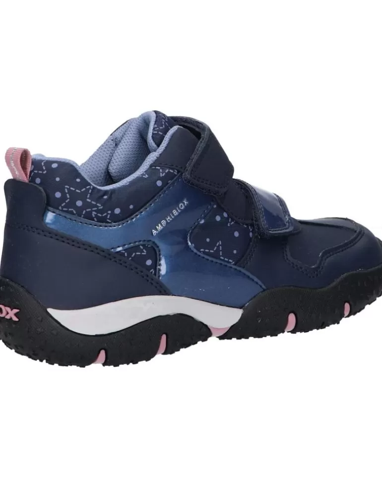 GEOX Deportivas De Niña Y Niño J26H1A 0Bcmn J Baltic Girl B Abx C0694 Navy-Pink Fashion
