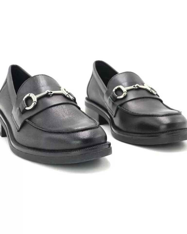 CLARA DURAN Mocasines De Mujer Mocasin Aplique Metalico Vilma Negro Best Sale