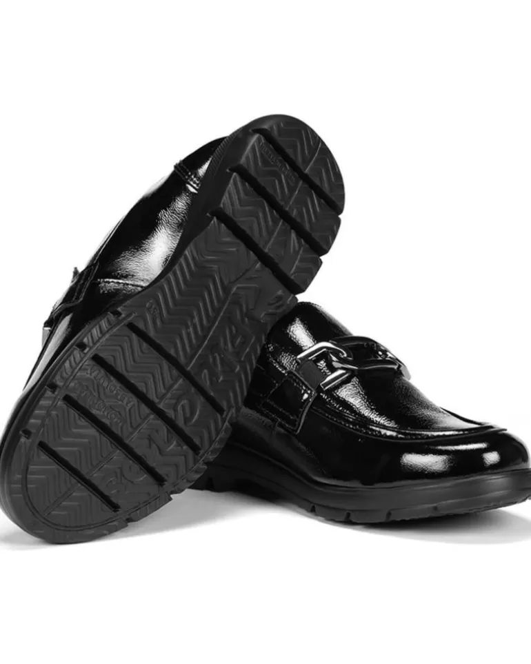 FLUCHOS Mocasines De Mujer Zapatos En Color Para Negro New