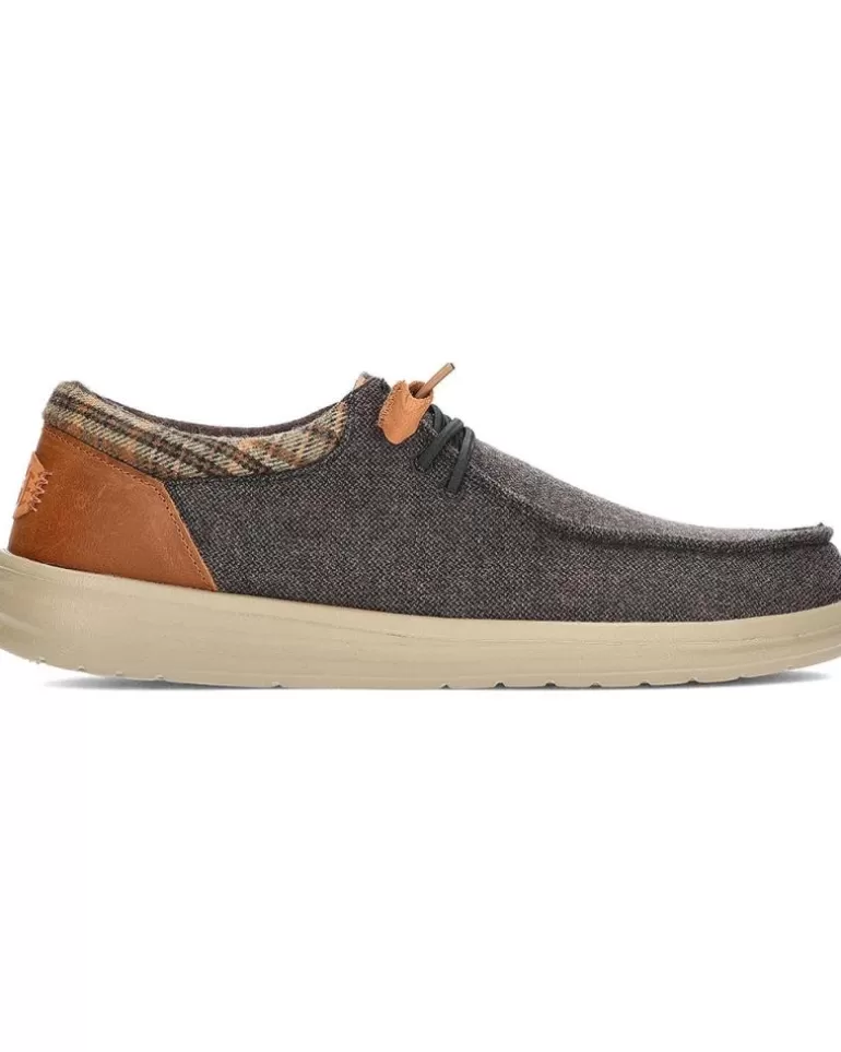 HEY DUDE Mocasines De Hombre Mocasines Dude Wally Grip Wool Brown Store