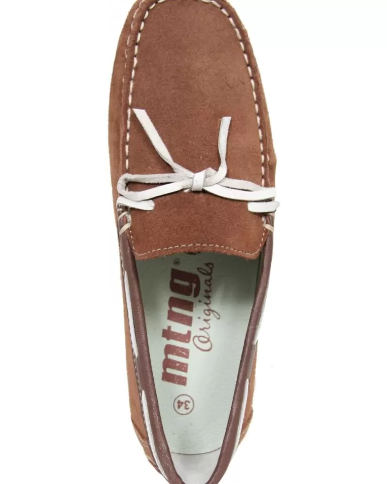 MTNG Mocasines De Mujer Y Niña Y Niño 83515 Ante Marron Oscuro Best Sale