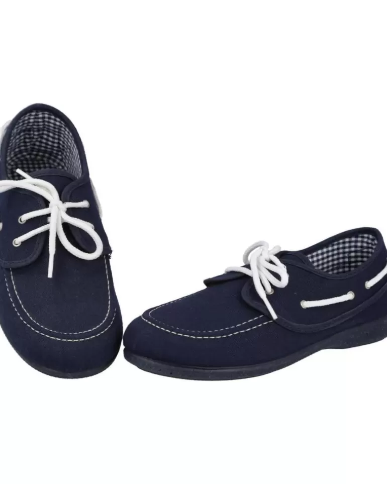 ANDREA RUIZ Nauticos De Niño 645-1 Zapatillas Lona Niño Marino Sale