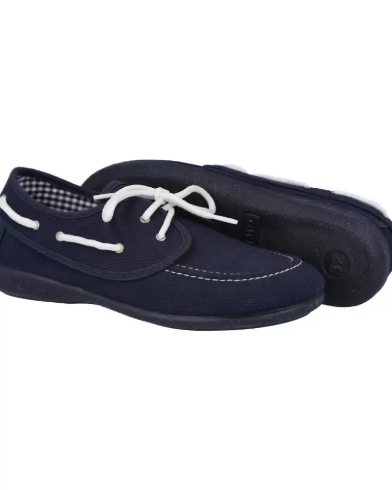 ANDREA RUIZ Nauticos De Niño 645-1 Zapatillas Lona Niño Marino Sale
