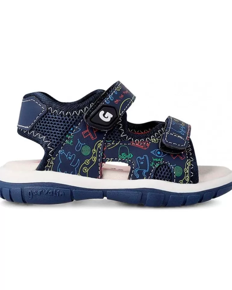 GARVALIN Sandalias De Niño Sandalias Deportivas 232806 Print Azul Discount