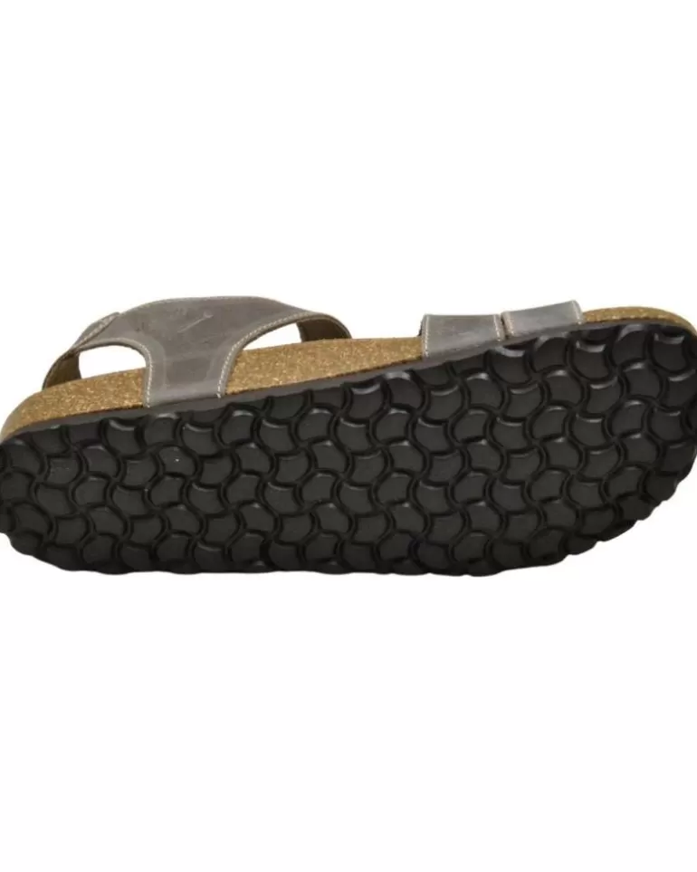 INTERBIOS Sandalias De Hombre Inter-Bios - Sandalia De Piel Bio Con Cuña Para Hombre Mod Pardo Outlet