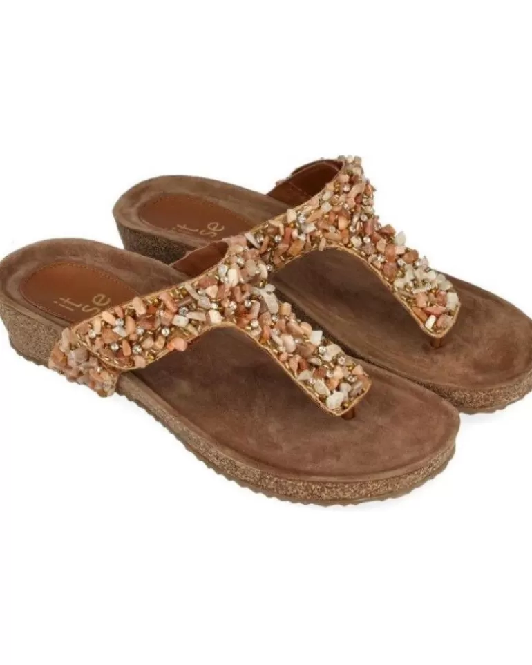 ITSE Sandalias De Mujer Triana If9787 Bronce Varios Colores New