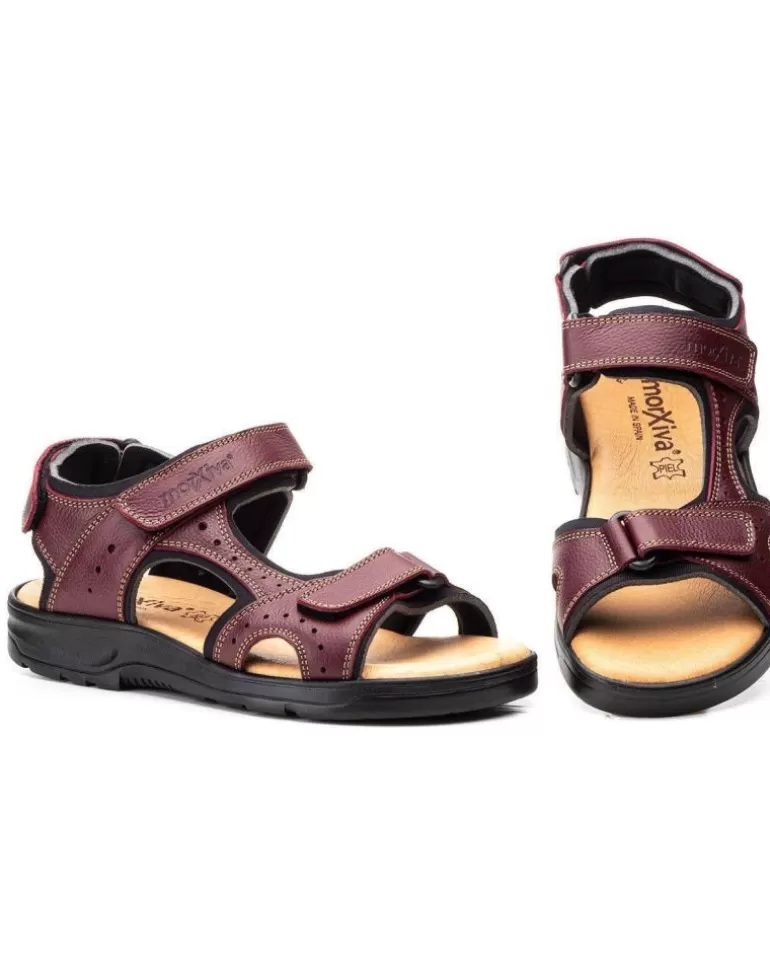 LA VIDA ROSA Sandalias De Hombre Y Niño Sandalia Plana Burdeos Flash Sale