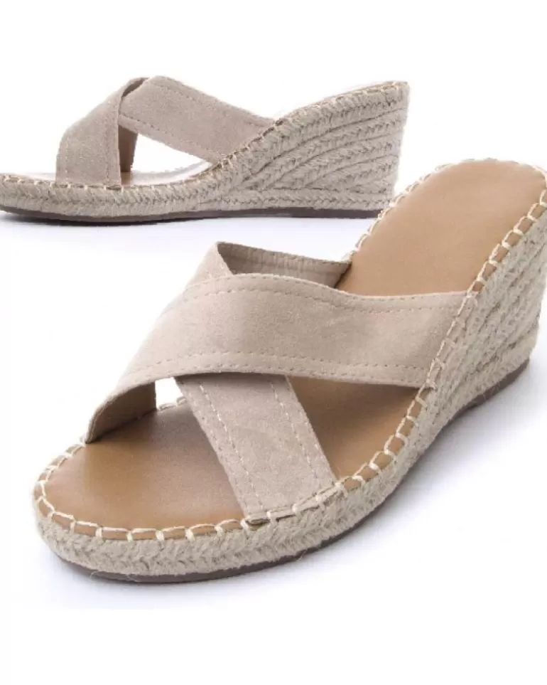 MONTEVITA Sandalias De Mujer Wedsun2 Beige Cheap