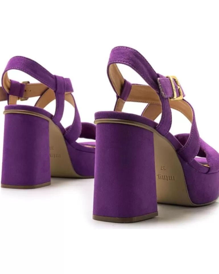 MTNG Sandalias De Mujer Sandalia Sindy Plataforma Mustang Morado Fashion