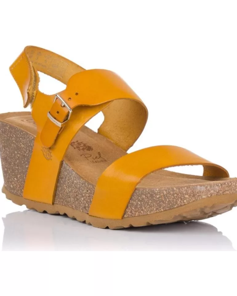 YOKONO Sandalias De Mujer Sandalias Bio Mora 009 Mostaza Beige Clearance