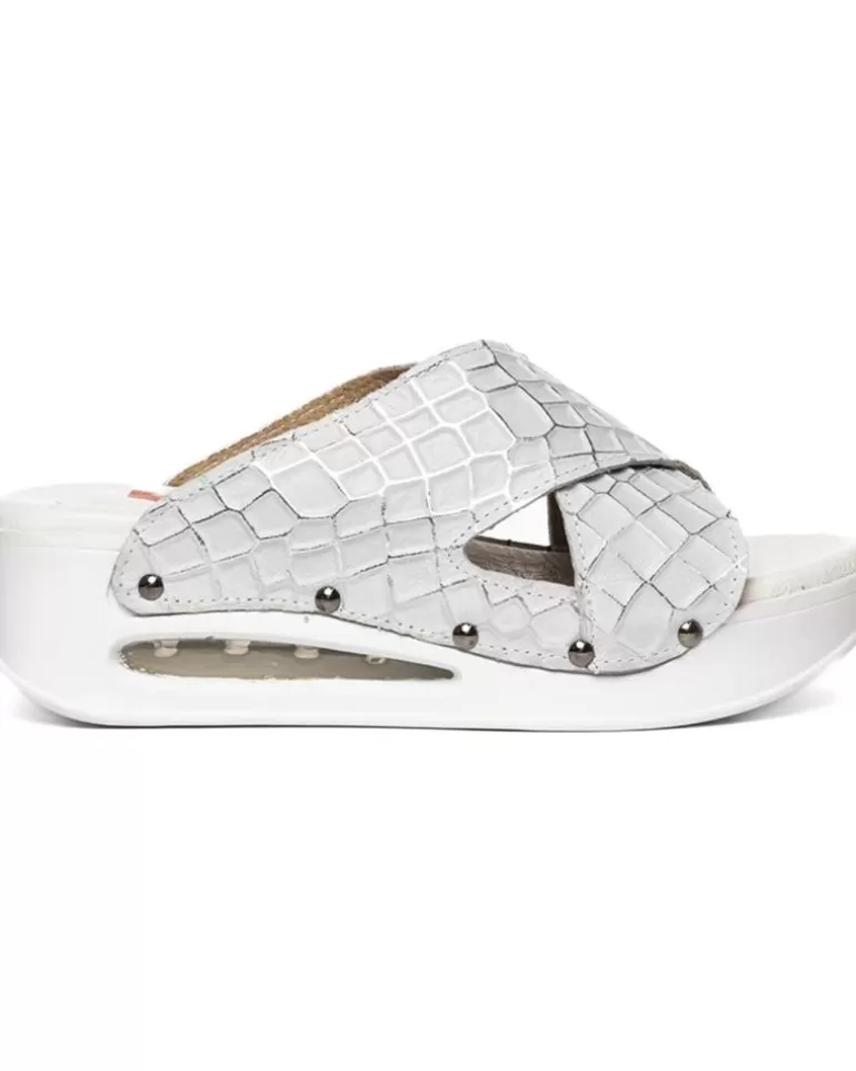ZUEKOOS Sandalias De Mujer Zueco Tiras Cruzadas Airmax 03-Ice Blanco Discount