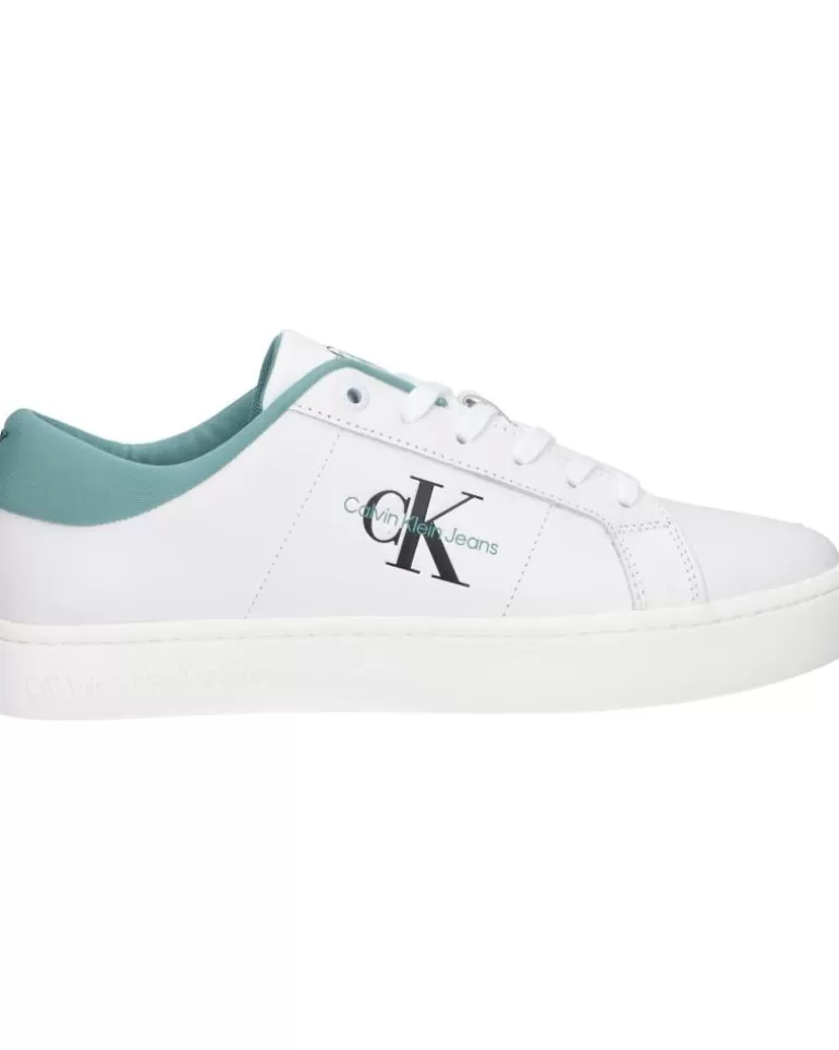 CALVIN KLEIN Zapatillas Deporte De Hombre Ym0Ym00864 Classic Cupsole 01T Bright White- Oil Blue Sale