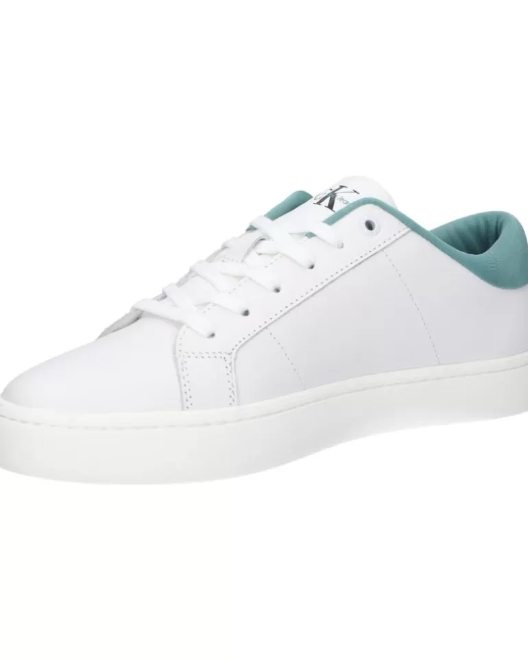 CALVIN KLEIN Zapatillas Deporte De Hombre Ym0Ym00864 Classic Cupsole 01T Bright White- Oil Blue Sale
