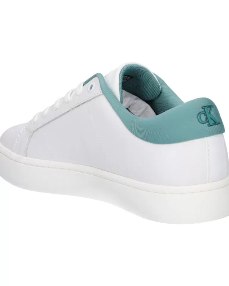 CALVIN KLEIN Zapatillas Deporte De Hombre Ym0Ym00864 Classic Cupsole 01T Bright White- Oil Blue Sale