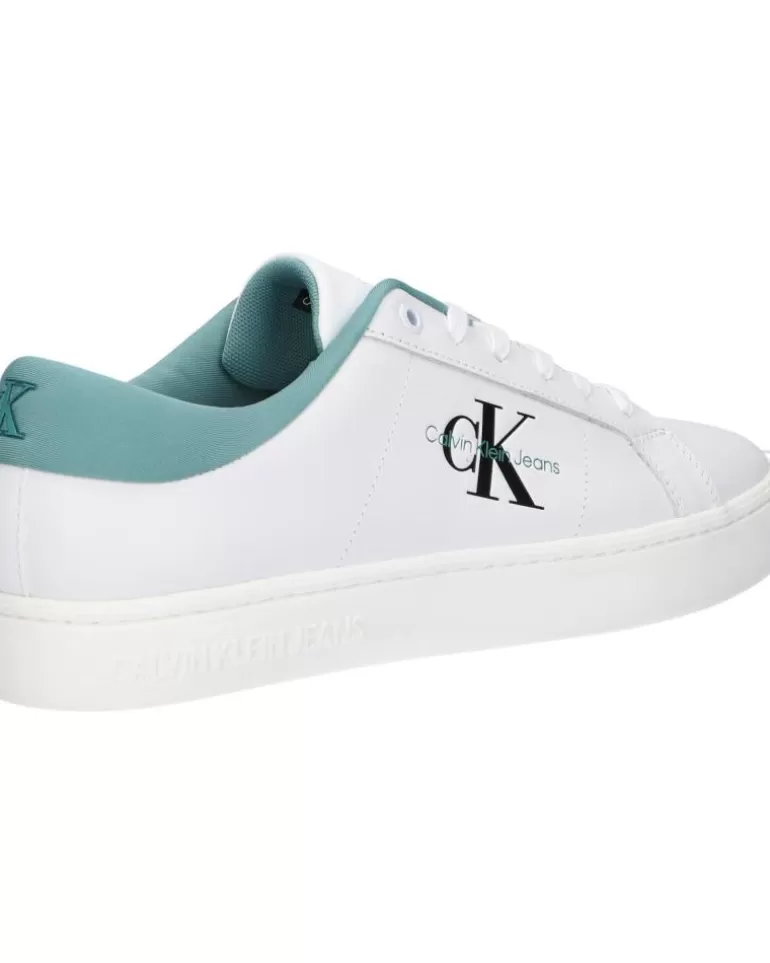 CALVIN KLEIN Zapatillas Deporte De Hombre Ym0Ym00864 Classic Cupsole 01T Bright White- Oil Blue Sale